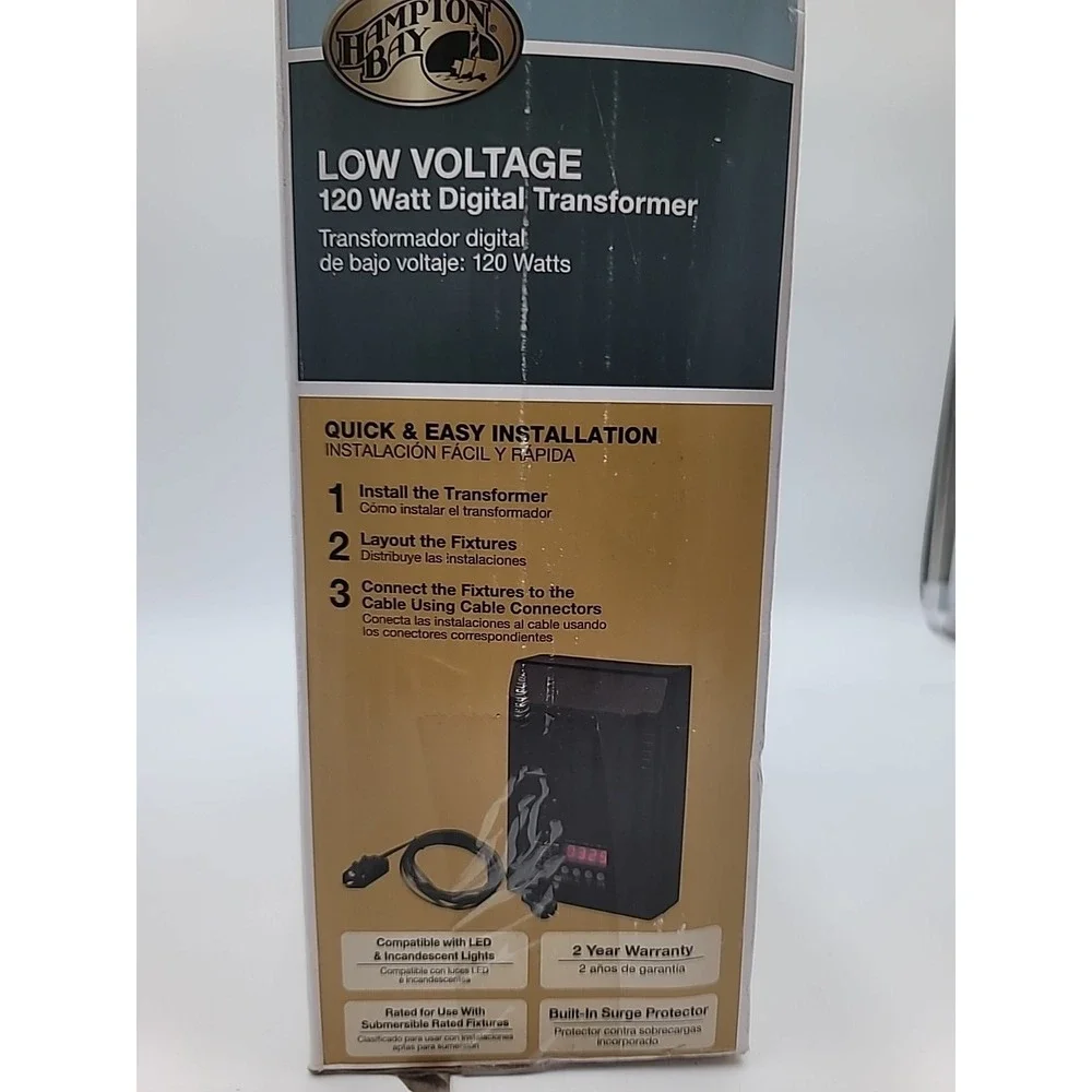 Hampton Bay Low-Voltage 120-Watt Landscape Lighting Transformer - Picture 3 of 10